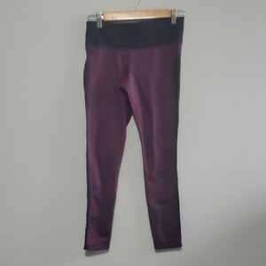 Kirkland Signature Pants Womens Size Small S Purple Black Leggings Yoga Gym